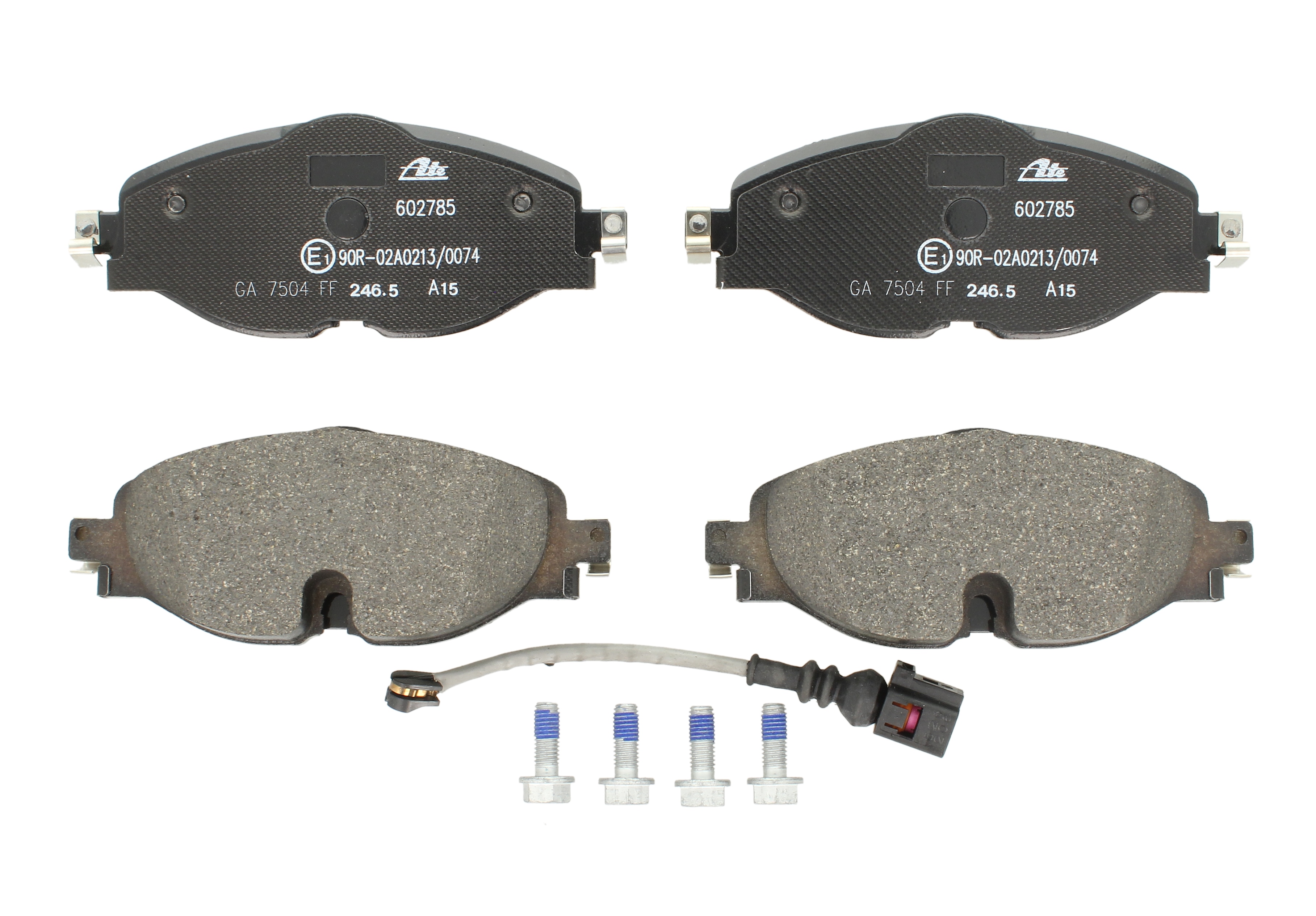 Колодки гальмівні (передні) Audi A3/Q2/Q3/Seat/Skoda Octavia/Kodiaq/VW Golf/Passat B8 12- (+датчик) (Lucas/TRW) ATE фото 8