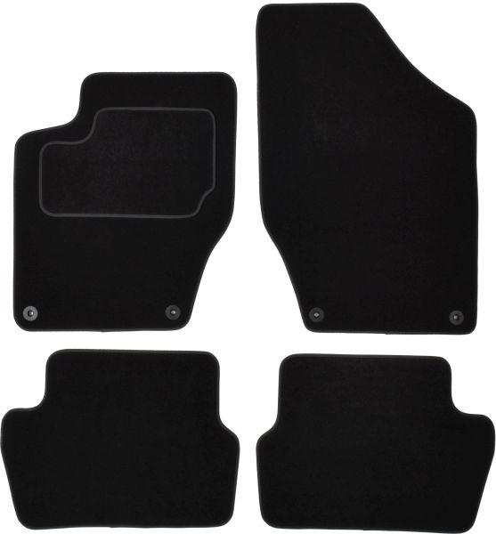 Set Covorase Auto Si Tavita Portbagaj PEUGEOT 308 SW I (4E_, 4H_) din 2007-2014, Cauciuc, Protectie Porbagaj, 4x Stickere auto cu PEUGEOT