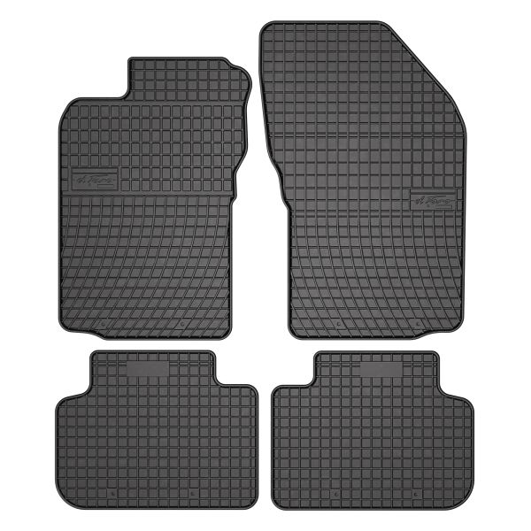 Set 5 covorase auto ALFA ROMEO 147 (937_) din 2006-2015, cu covoras tunel median, cauciuc, 4x Stickere auto cu ALFA ROMEO