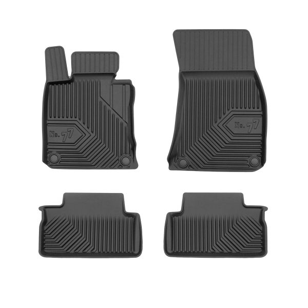 Set Covorase Auto Si Tavita Portbagaj BMW Seria 4 Convertible (F33, F83) din 2013-2020, Cauciuc, Protectie Porbagaj, 4x Stickere auto cu BMW
