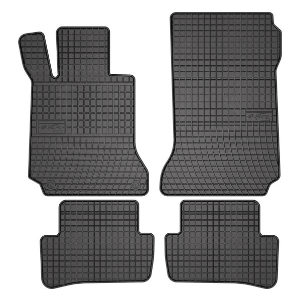 Set Covorase Auto Si Tavita Portbagaj MERCEDES-BENZ C-CLASS (W204) din 2007-2014, Cauciuc, Protectie Porbagaj, 4x Stickere auto cu MERCEDES-BENZ