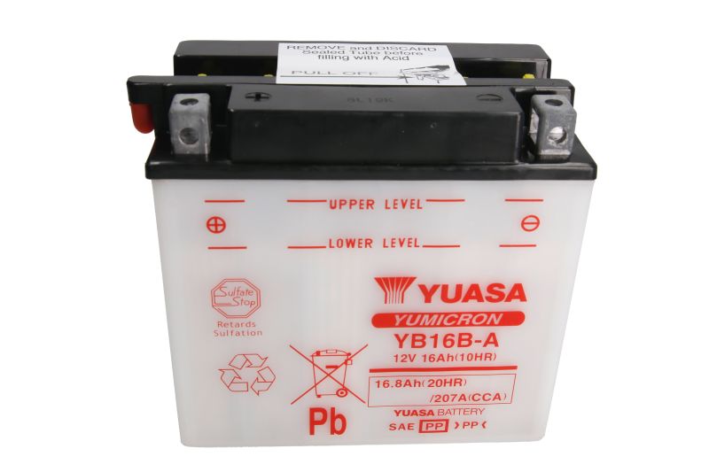 YUASA startovací baterie HONDA VF 1000 R, F (INTERCEPTOR), F2 (BOL D'OR) 84-86, SUZUKI VS 800GL (INTRUDER), 600GL (INTRUDER) 92-00, VX 800 90-97 (B002OJYP7Y, YB16B-A, 0092M40390, 516015016, M4039, EB16B-A, YB16B-A, 6M4P   -(YB16B-A), CB16B-A DYNAVOLT, YB1
