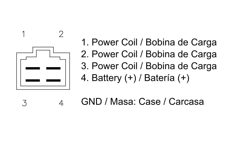 DZE regulátor generátoru YAMAHA FZR 600, 400 88-94, TW 200 (TRAILWAY) 88-00, XC 125 94-99, XT 600E, 225 90-95 (3KW-H1960-03-00, 47X-81960-A1-00, 47X-81960-A2-00, 47X-81960-A3-00)