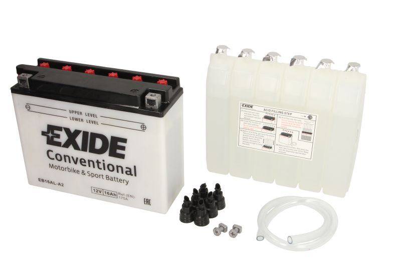 EXIDE startovací baterie CAGIVA ELEFANT 900 90-97, DUCATI 748 748 SPS, (BIPOSTO), SP 95-03, 848 848 08-11, 851 851 SP (SPORT PROD.), (SUPERBIKE