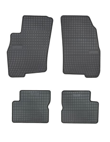 Set 5 covorase auto ALFA ROMEO MITO (955_) din 2004-2013, cu covoras tunel median, cauciuc, 4x Stickere auto cu ALFA ROMEO