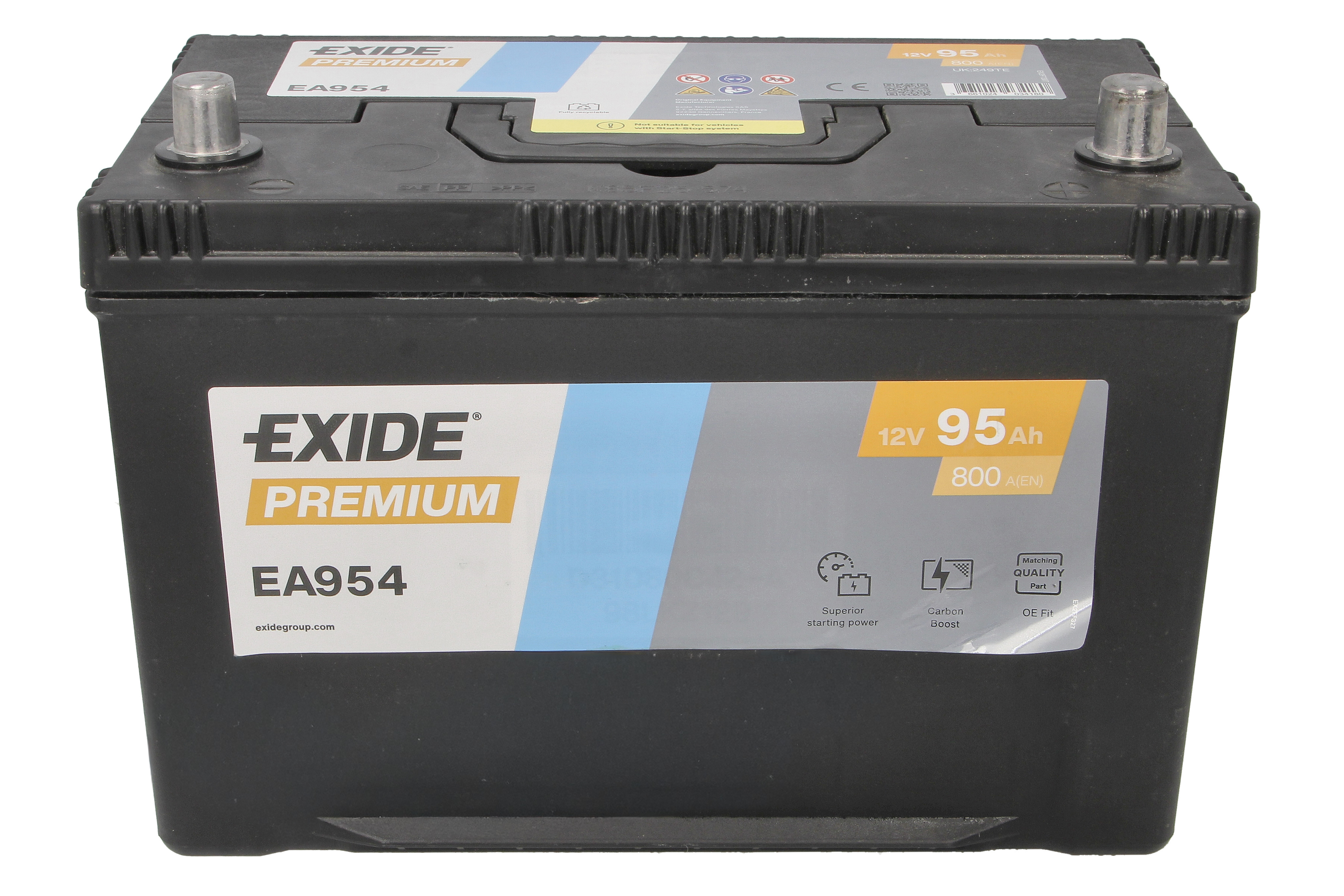 Акумуляторна батарея 95Ah/800A (306x173x222/+R/B01) Premium Азія Exide фото 8