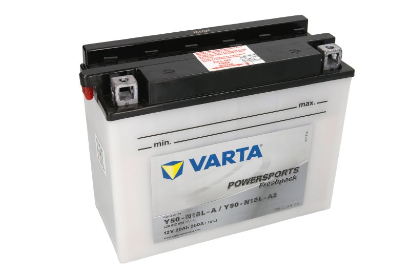 VARTA startovací baterie BOMBARDIER TRAXTER 500 02-03, DUCATI GTL 500 74-79, GTV 500 77-79, HARLEY DAVIDSON FLHR 1340 (E.GLIDE R.KING) 94-96, FLHRI 1340 EFI (E.GLIDE R.KING) 96, FLHS 1340 (E.GLIDE SPORT) 88-93, FLHT 1340 (E.GLIDE STD.) 96, FLHTC 1340 (E.G