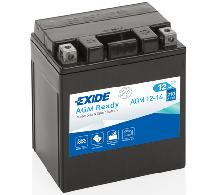 EXIDE startovací baterie APRILIA ATLANTIC 500 (SPRINT) 02-06, MOTO 650 95-00, PEGASO 650, 650 (CUBE), 650 (GARDA), 600 88-00, SCARABEO 500 (ABS), (LIGHT) 02-08, TUAREG 600 ETX, (WIND) 85-92, ARCTIC CAT ARCTIC 3004X4, 3002X4, 2502X4 98-06, BMW C1 200, 125 