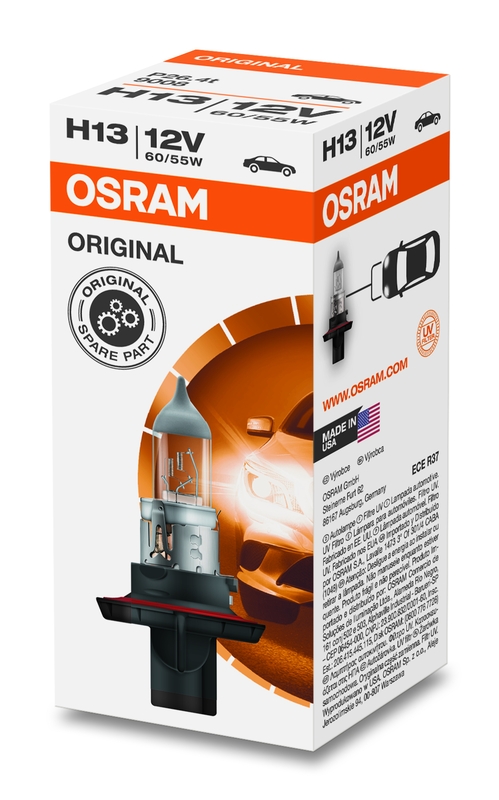 Автолампа галогенова 60/55W H13 12V 60/55W P26,4T OSRAM (9008) osram фото 4