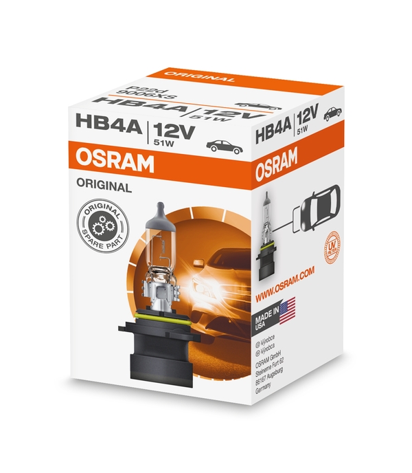 Автолампа галогенова 51W HB4A 12V 51W P22D/ПРЯМИЙ РОЗ'ЄМ ДЛЯ ПІДКЛЮЧЕННЯ OSRAM (9006XS) osram фото 3