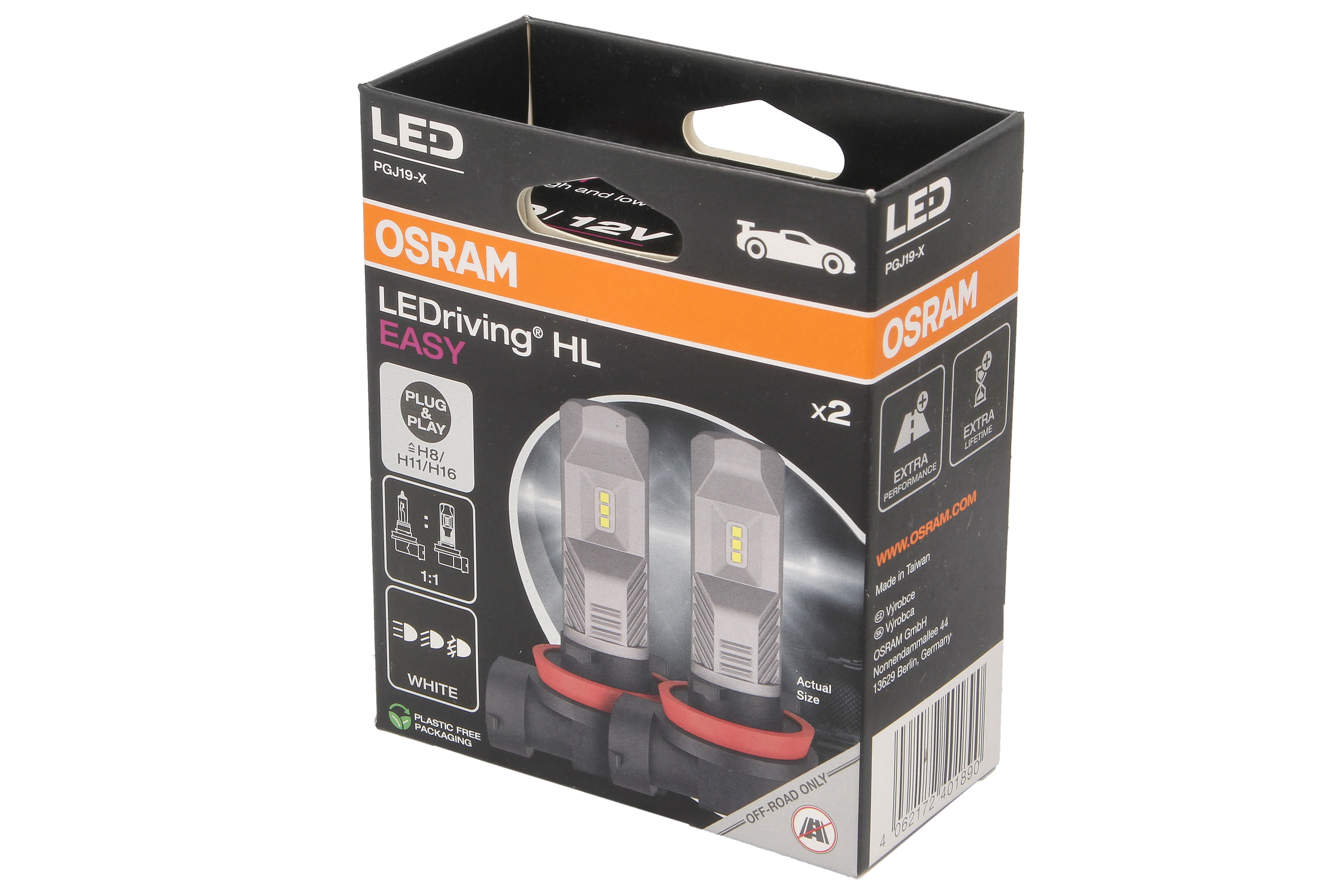 LED лампочка (картон 2шт) LED 12В 8,2Вт PGJ19 без гомологічного сертифікату Ledriving 6000K фото 3