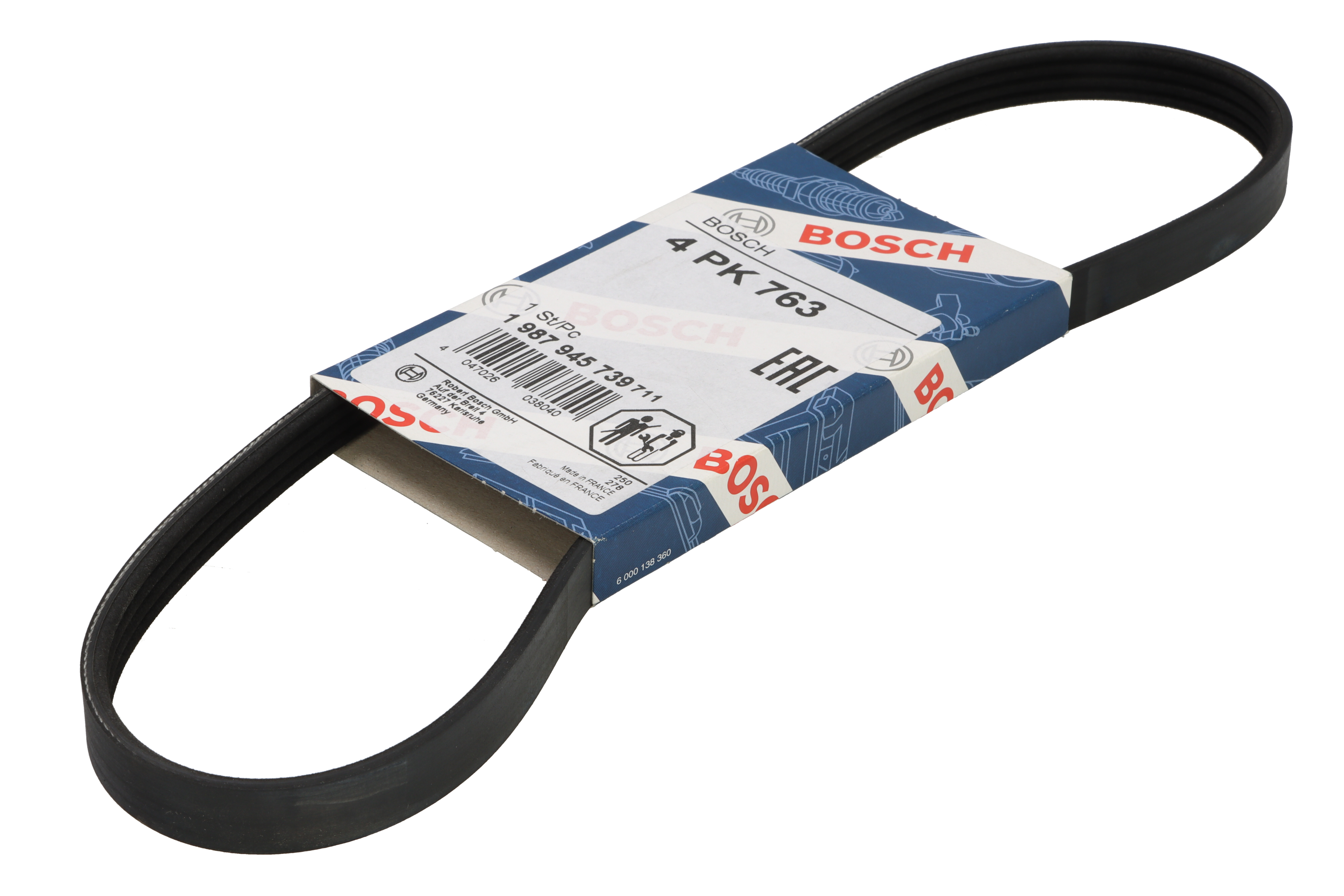 Ремінь генератора Opel Agila 1.0/1.2 08-14/Suzuki Swift 1.2 10-/Honda Integra 1.8Type-R 97-01 (4PK763) Bosch фото 10
