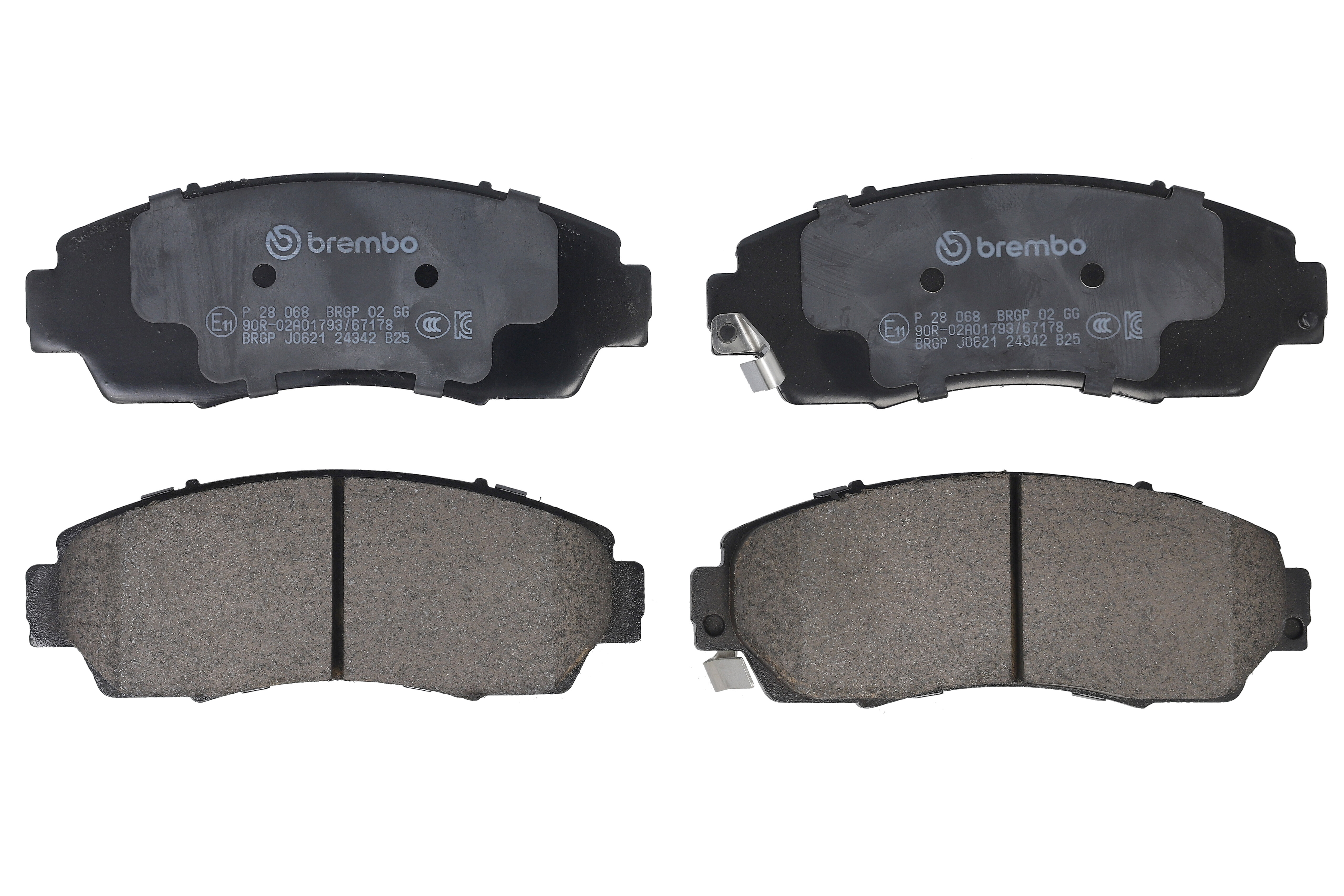 Колодки гальмівні дискові HONDA CR-V IV (RM_) 2.4 AWD 2015.09- BREMBO (P28068) BREMBO фото 3