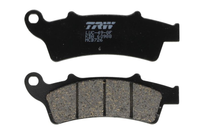 TRW MOTO sada brzdových destiček, kotoučová brzda APRILIA ATLANTIC 400IE (SPRINT), 200 (RAMA SPC), 125, 200 (RAMA SPE), 500 (SPRINT), 200 (RAMA SPA), 250I.E 03-15, SCARABEO 125 GT, 125 (PIAGGIO ENG.), 200 I.E. (NET), 200 I.E. (LIGHT), 250 IE, 200 (STREET