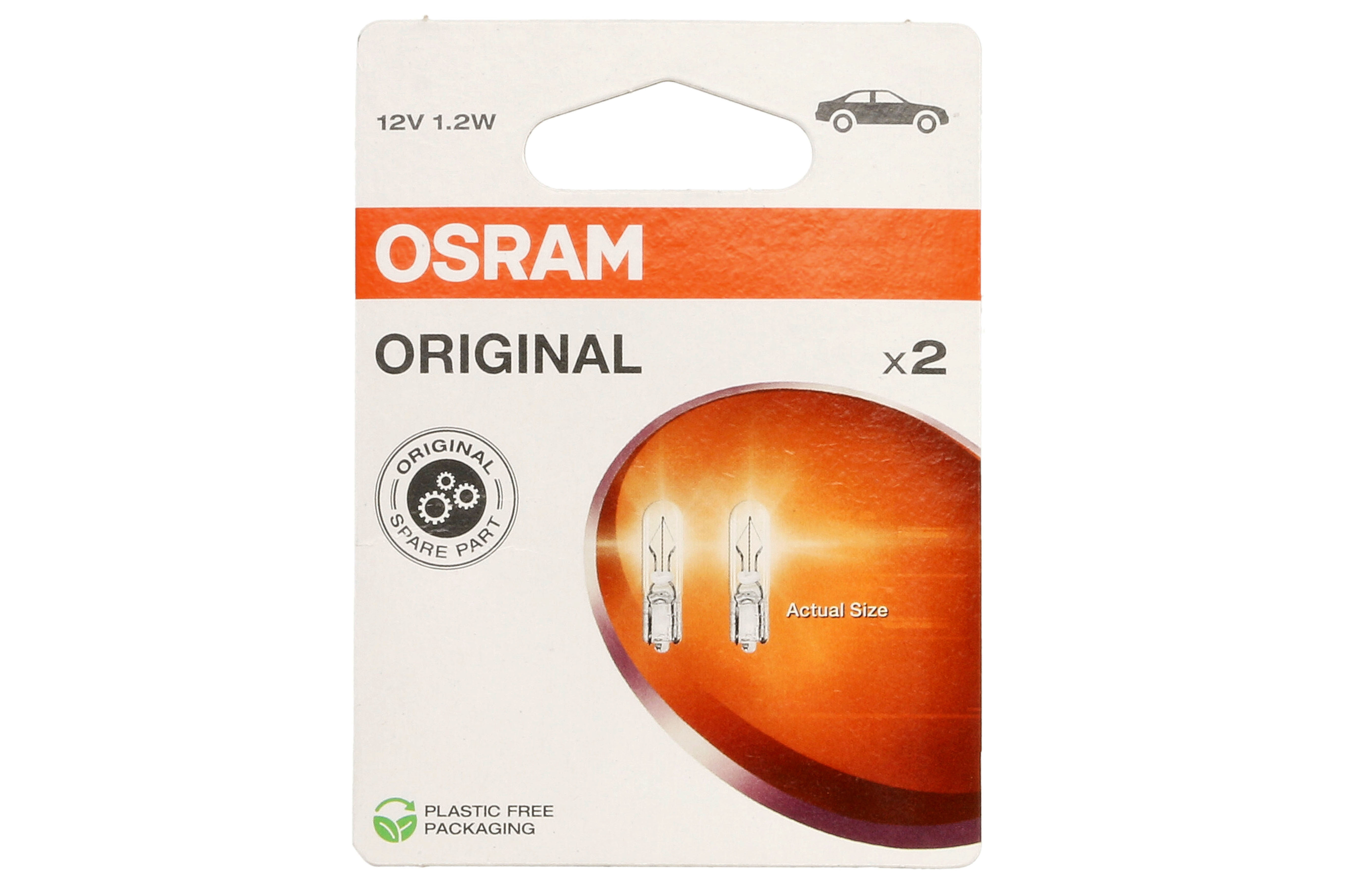 Автолампа 1.2W W1,2W 12V 1,2W W2X4.6D/ORIGINAL LINE/2ШТ. BLISTER OSRAM (2721-2BL) osram фото 4