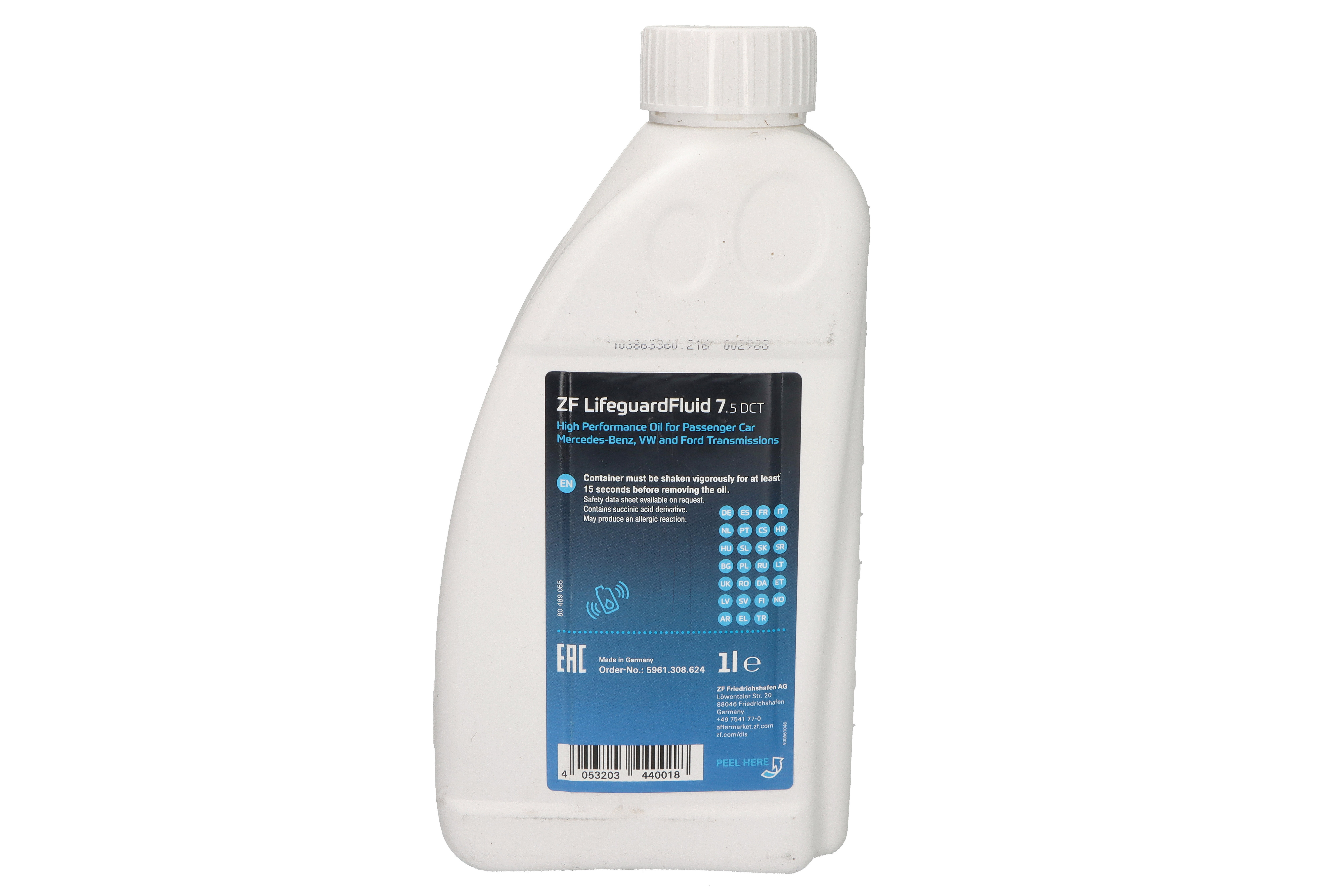 Олива АКПП ATF ZF Lifeguard Fluid (1L) (MB 236.24/VW TL 52 182/BMW Drivelogic 7-spd/DCTF-1) ZF фото 9