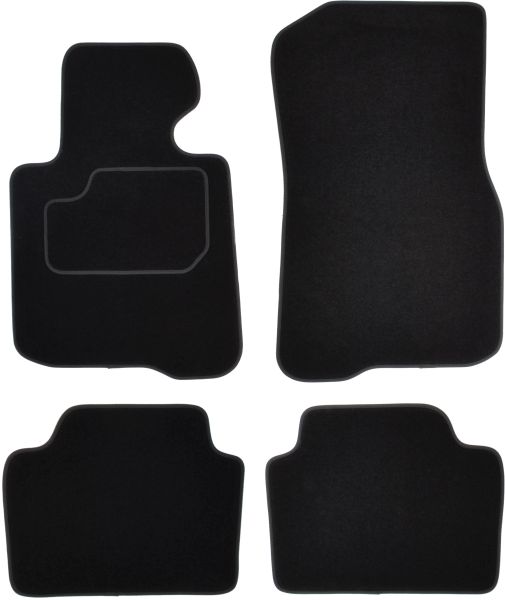 Set Covorase Auto Si Tavita Portbagaj BMW Seria 4 Gran Coupe (F36) din 2014-2021, Cauciuc, Protectie Porbagaj, 4x Stickere auto cu BMW