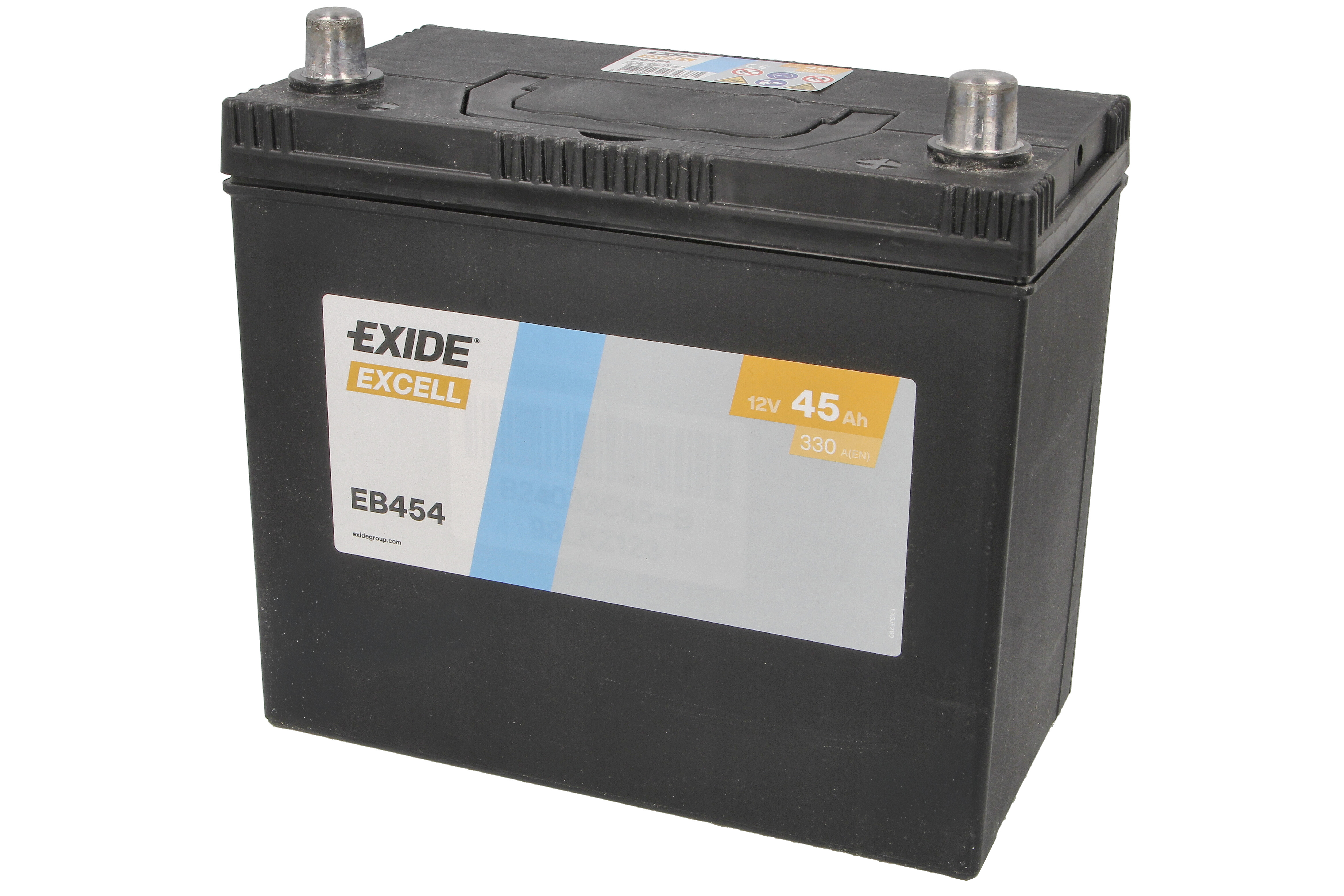 Акумуляторна батарея 45Ah/330A (237x127x227/+R/B00) Excell Азія Exide фото 7