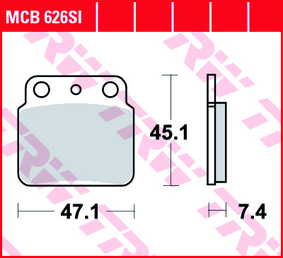 TRW MOTO sada brzdových destiček, kotoučová brzda KAWASAKI KFX 400, 450R (KSF), 400 (KSF) 03-11, KSF 400 03-04, SUZUKI LT-Z 400 (QUADSPORT) 03-17 (B0050SZCZU)