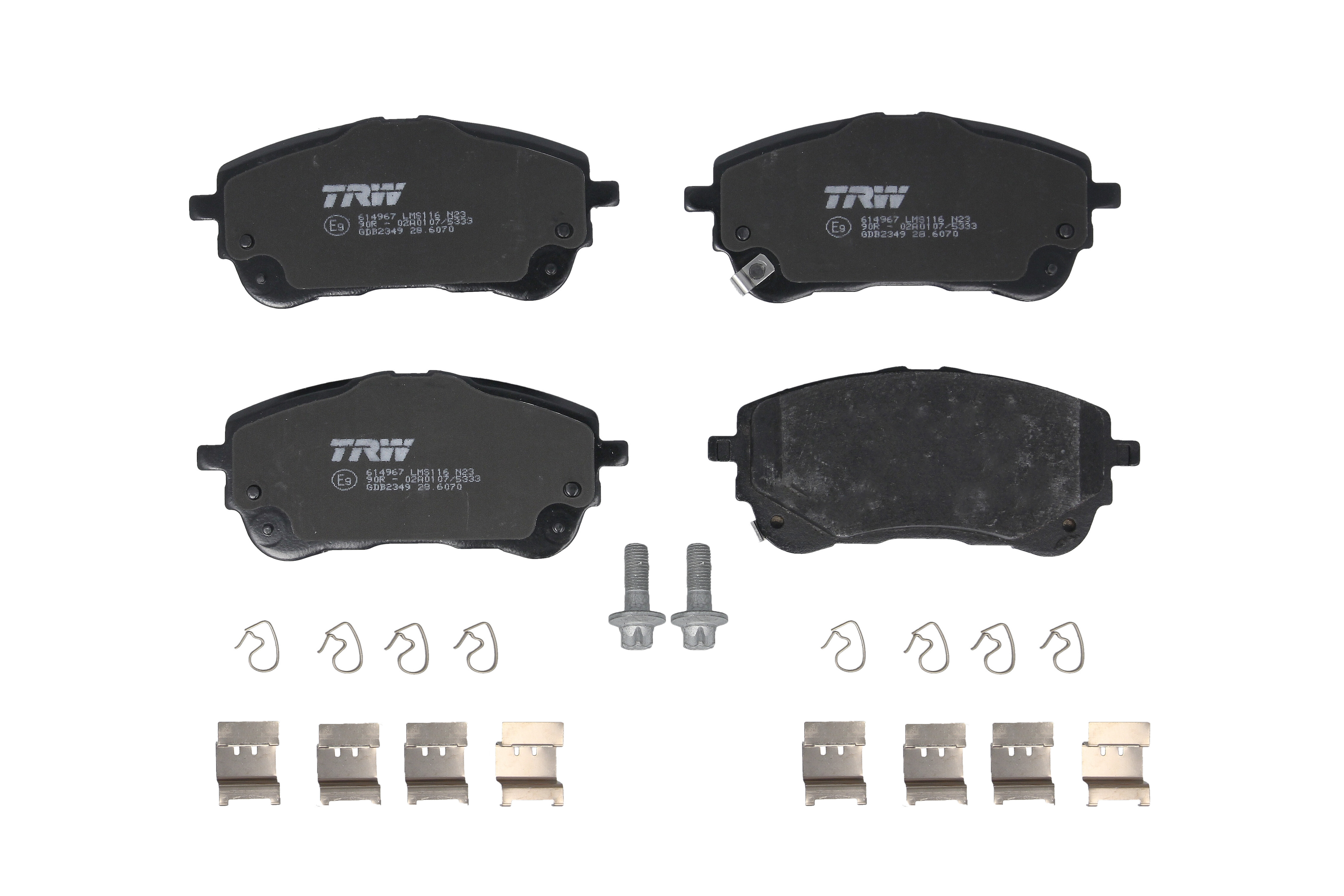 Комплект гальмівних колодок задн/передн , TOYOTA C-HR, COROLLA, YARIS, YARIS CROSS 1.2-2.0H 10.16-