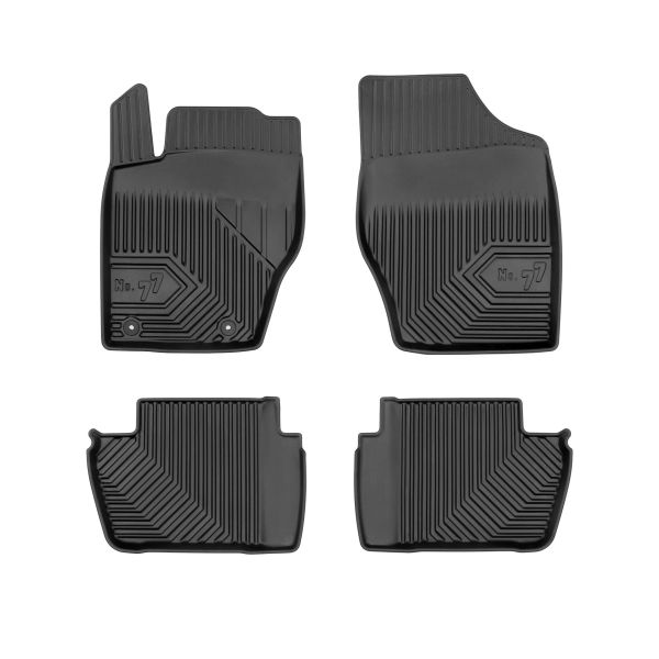 Set Covorase Auto Si Tavita Portbagaj PEUGEOT 307 SW (3H) din 2002-2009, Cauciuc, Protectie Porbagaj, 4x Stickere auto cu PEUGEOT