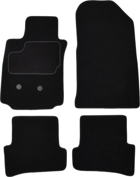 Set Covorase Auto Si Tavita Portbagaj RENAULT CLIO III (BR0/1, CR0/1) din 2005-2014, Cauciuc, Protectie Porbagaj, 4x Stickere auto cu RENAULT