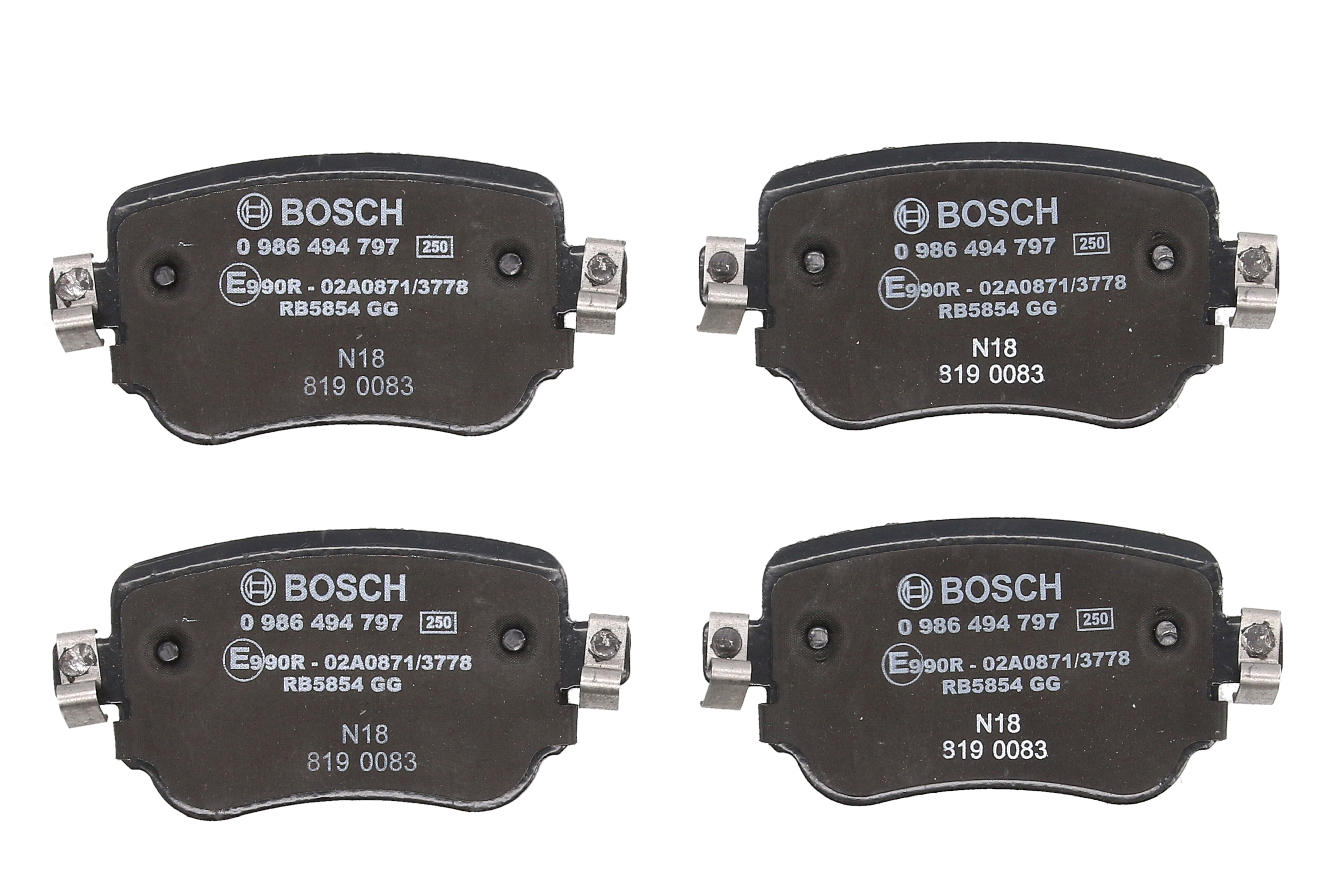 Колодки гальмівні дискові SKODA OCTAVIA III COMBI (5E5, 5E6) 1.4 2012.11-2020.10 BOSCH (0986494797) Bosch фото 3