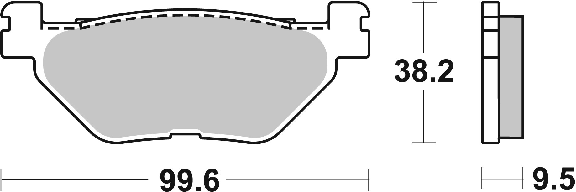 BREMBO sada brzdových destiček, kotoučová brzda YAMAHA XV 950 RACER 16 (MCB731LF, MTFD295G1054)