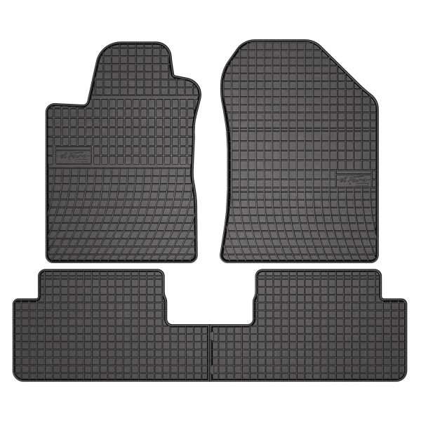 Set Covorase Auto Si Tavita Portbagaj TOYOTA COROLLA Verso (ZER_, ZZE12_, R1_) din 2004-2009, Cauciuc, Protectie Porbagaj, 4x Stickere auto cu TOYOTA