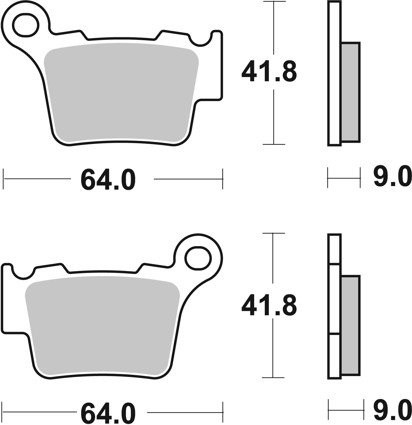 BREMBO sada brzdových destiček, kotoučová brzda HUSQVARNA TC 450 10, KTM EXC 450, 300 05-11, EXC-R 450 08-11 (07BB2750, 2P299ST)