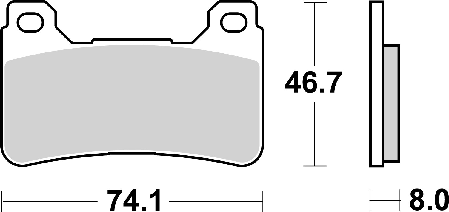 BREMBO sada brzdových destiček, kotoučová brzda HONDA CBR 600RR, 600RR ABS, 1000RR (FIREBLADE) 04-12 (MCB755SRQ)