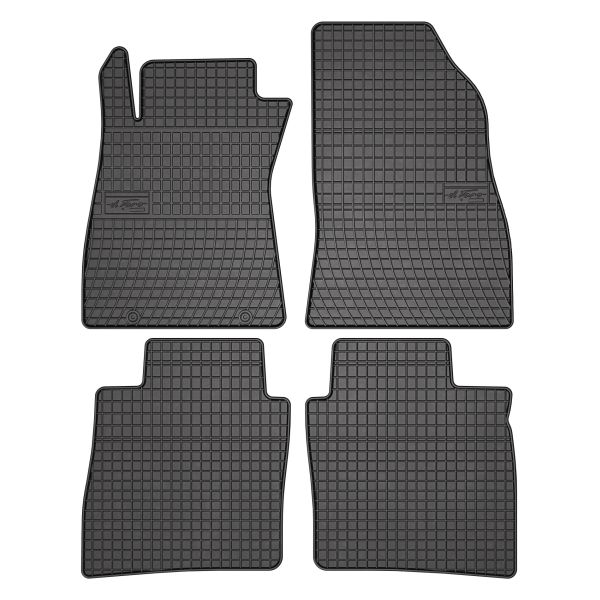 Set Covorase Auto Si Tavita Portbagaj NISSAN PULSAR Hatchback (C13) din 2014-2015, Cauciuc, Protectie Porbagaj, 4x Stickere auto cu NISSAN