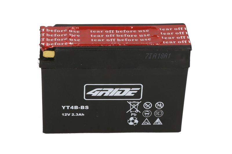 4 RIDE startovací baterie SUZUKI DR-Z 70 08-15, TR 50 S (STREET MAGIC) 98-00, YAMAHA TT-R 50E, 90E, 110, 90 03-20 (YT4B-BS, F4-12B -(YT4-BS), YT4B-BS VARTA, YT4B-BS VARTA FUNSTART, YT4B-BS YUASA)