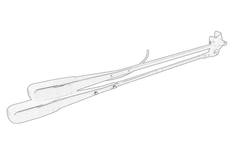 Brat ghidaj stergator parbriz Stanga (700mm) potrivit SOLARIS