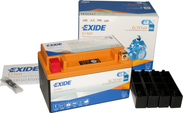EXIDE startovací baterie BMW S 1000 RR 10-12, HONDA CB 600F (HORNET), 1000R, 600FA (HORNET ABS), 900F (HORNET) 02-12, CBF 500, 1000A (ABS), 600S, 600NA (ABS), 500A (ABS), 1000, 1000FA (ABS), 600SA (ABS), 600N 04-12, CBR 600RR, 929RR (FIREBLADE), 600F, 600