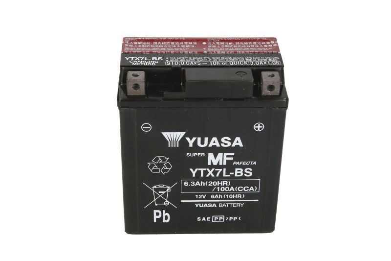 YUASA startovací baterie APRILIA COMPAY 125 AC CUSTOM 09-10, MOJITO 125 (CUSTOM), 150 04-10, RS4 125 11-17, SR 125 (RACING), 150 2T, 125 99-02, BIMOTA SB 1100 (6), HONDA CA 125 REBEL 95-01, CB 600S F2 (HORNET S), 250 (NIGHT HAWK), 600F (HORNET), 250 (TWO-