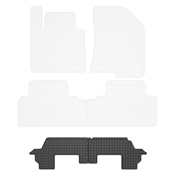 Set Covorase Auto Si Tavita Portbagaj KIA CARENS IV din 2013-2016, Cauciuc, Protectie Porbagaj, 4x Stickere auto cu KIA