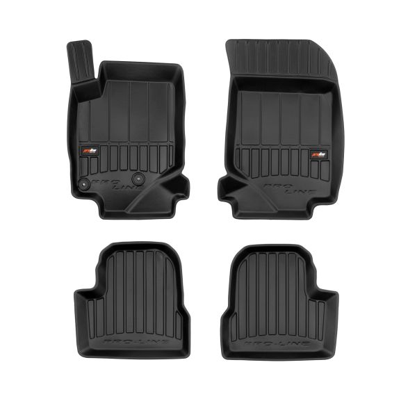 Set Covorase Auto Si Tavita Portbagaj PEUGEOT 208 II (UB_, UP_, UW_, UJ_) din 2019-2023, Cauciuc, Protectie Porbagaj, 4x Stickere auto cu PEUGEOT