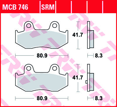 TRW MOTO sada brzdových destiček, kotoučová brzda SUZUKI AN 400 (BURGMAN), S (BURGMAN) 01-05 (B00CGMLZ9A, MCB746LF)
