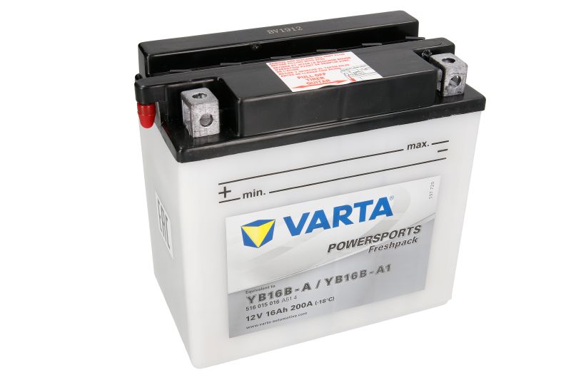 VARTA startovací baterie HONDA VF 1000 R, F (INTERCEPTOR), F2 (BOL D'OR) 84-86, SUZUKI VS 800GL (INTRUDER), 600GL (INTRUDER) 92-00, VX 800 90-97 (B004R9HA7Q, YB16B-A, CB16B-A DYNAVOLT, YB16-B VARTA FUNSTART)