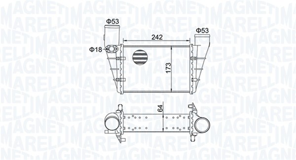Intercooler potrivit AUDI A4 B5, A6 C5; VW PASSAT B5 1.8-2.8 01.95-01.05
