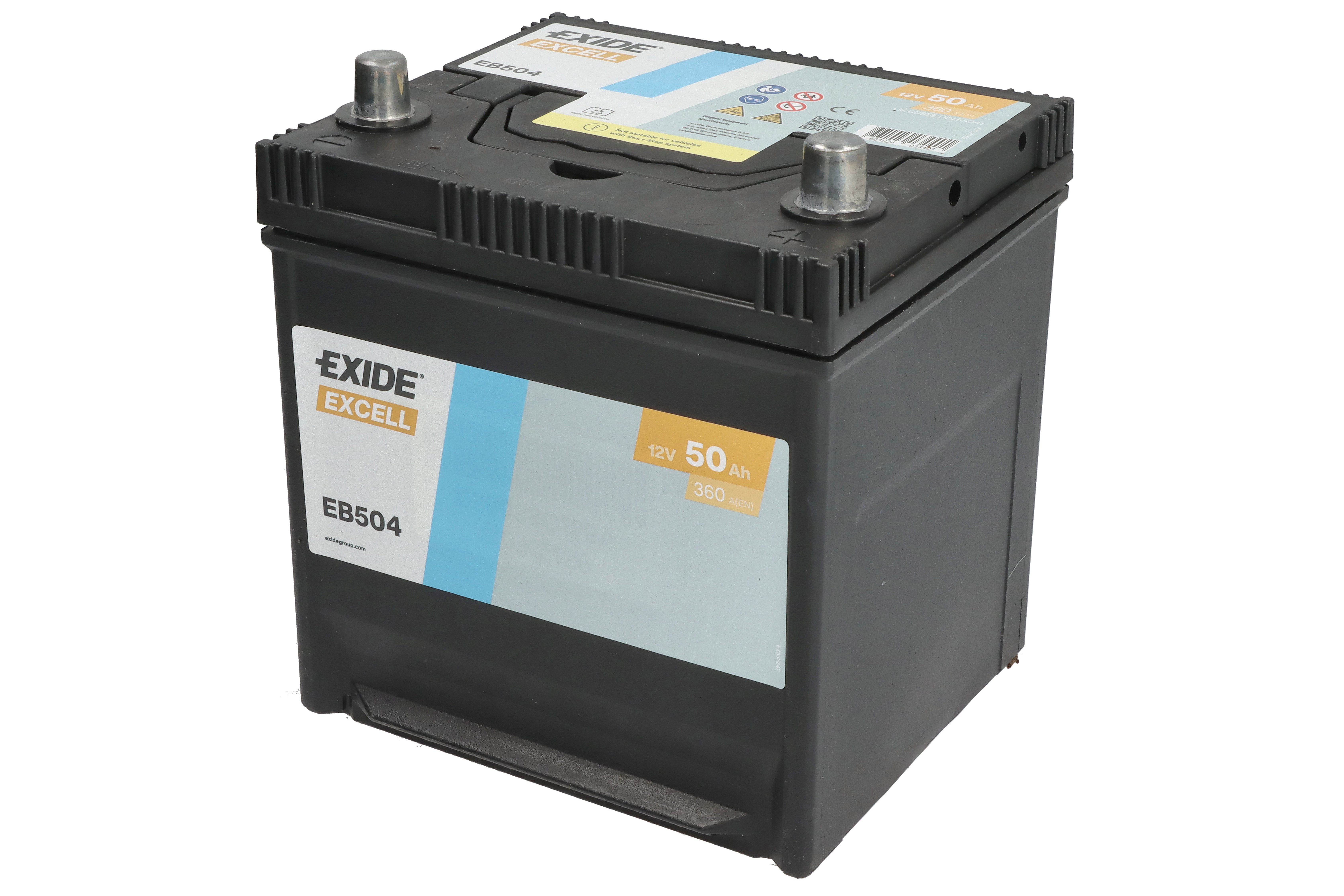 Акумуляторна батарея 50Ah/360A (200x173x222/+R/B1) Excell (Азія) Exide фото 7