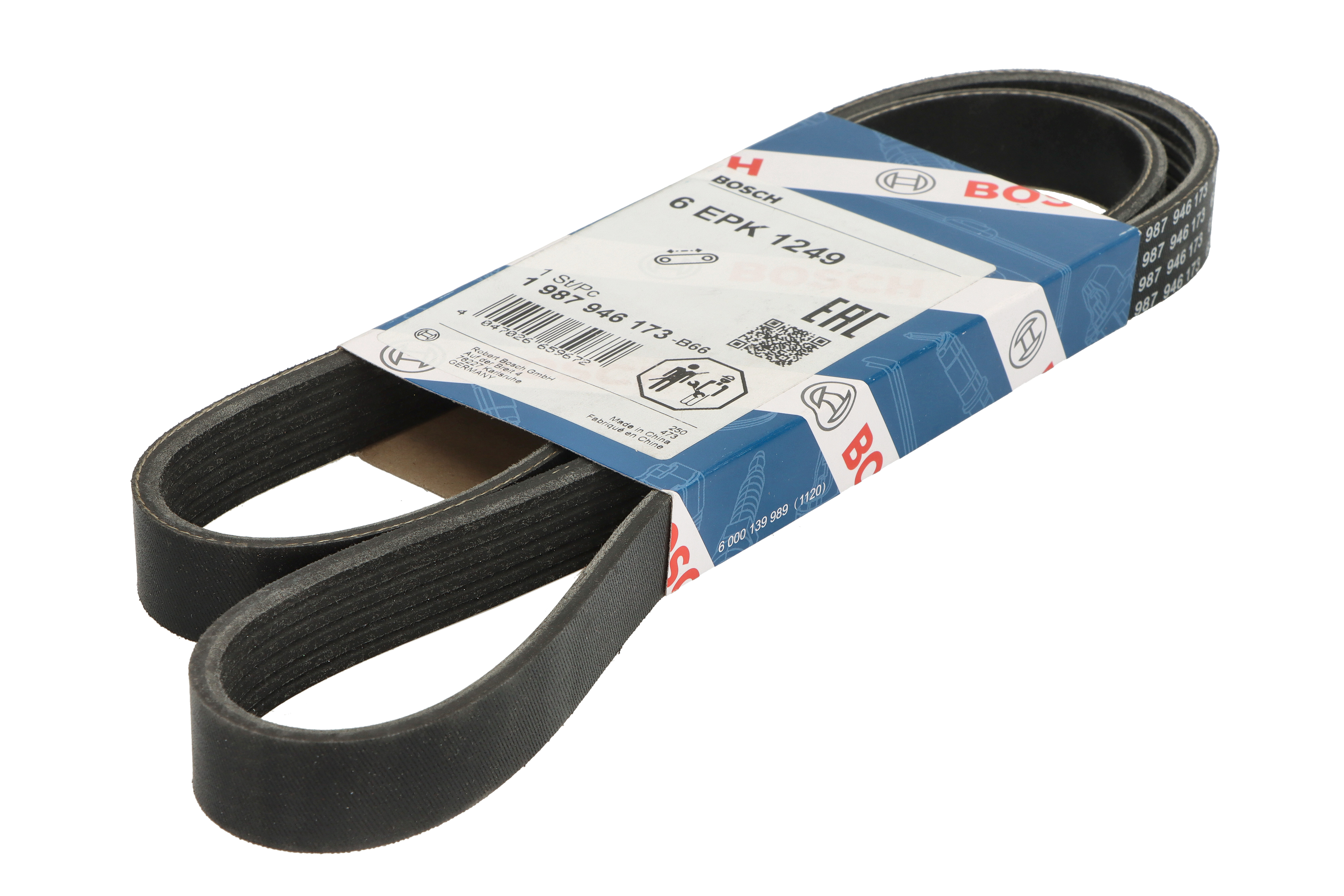 Ремінь генератора Ford Focus II/C-Max/Volvo C30/S40 II/V50 1.8/2.0 04-12 (6PK1249) Bosch фото 8