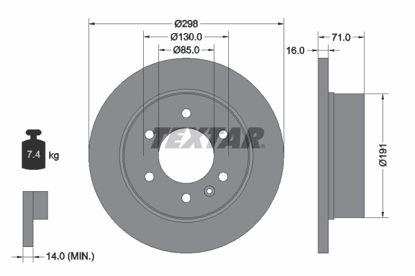 Kočioni disk (Zadnja, Lijeva/Desna) za vozilo MERCEDES SPRINTER 2-T (B901