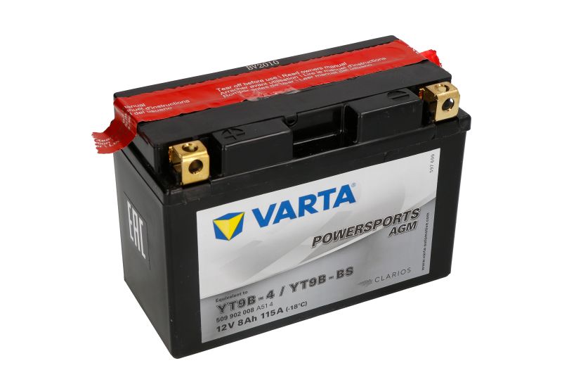 VARTA startovací baterie AEON COBRA 125RS, 180RS II, 180RS 02-08, OVERLAND 180 02-09, APRILIA AF1 125 (SINTESI), (SPORT PRO) 88-93, LEONARDO 150 98-00, MOJITO 125 (CUSTOM) 02, PEGASO 125 93-95, RS 125 92-09, RX 125 91-92, RED 125 91-96, SR 125 (RACING) 00