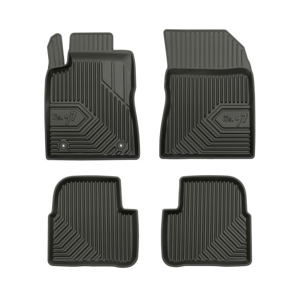 Set 5 covorase auto CITROEN C3 III (SX) din 2019-2023, cu covoras tunel median, cauciuc, 4x Stickere auto cu CITROEN