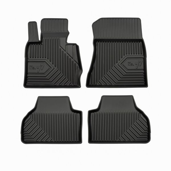 Set Covorase Auto Si Tavita Portbagaj BMW Seria X4 (F26) din 2014-2018, Cauciuc, Protectie Porbagaj, 4x Stickere auto cu BMW