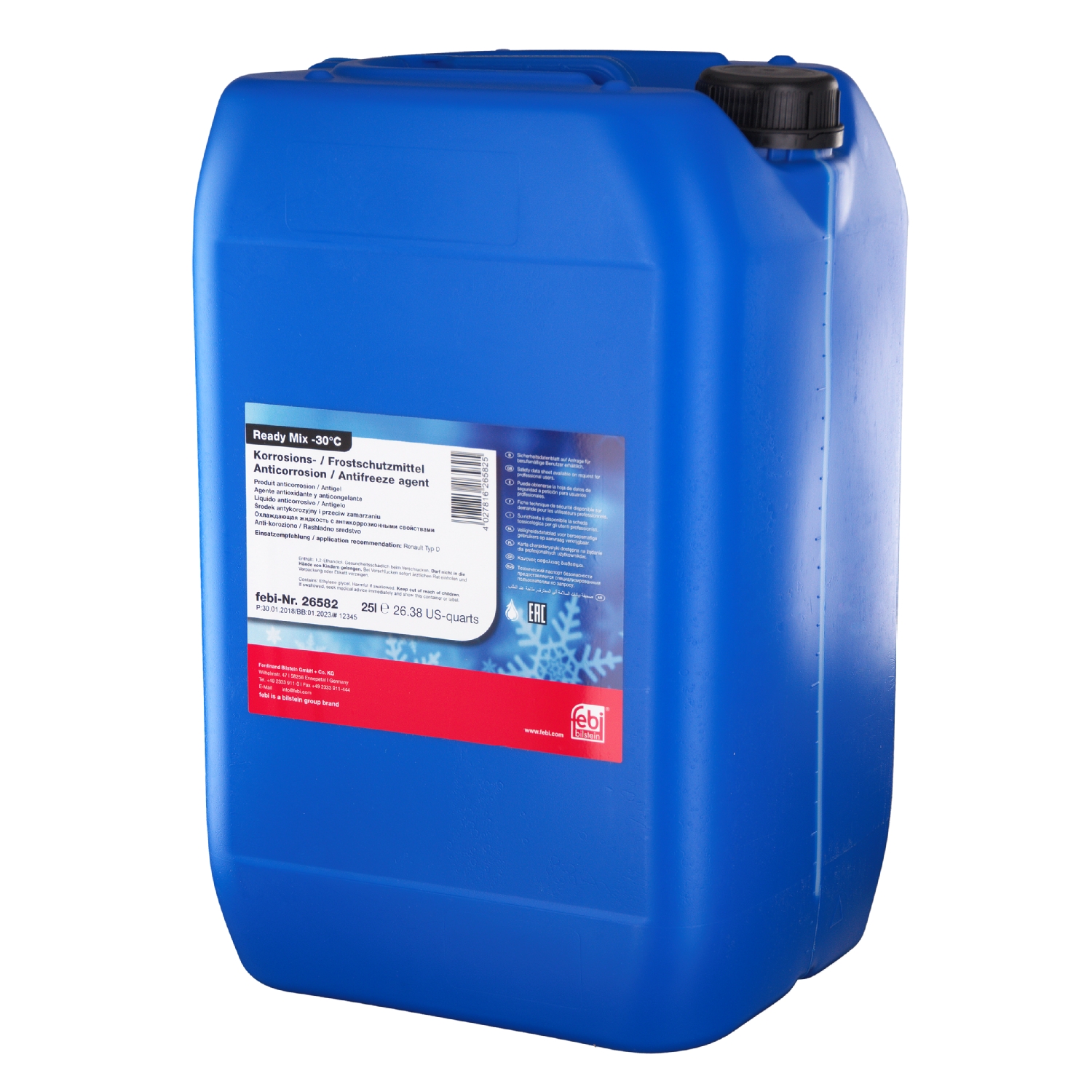 Антифриз (25L, -35°C), без силікатів, зелений, стандартний: RENAULT Glaceol RX type D, включає: моно-етиленгліколь