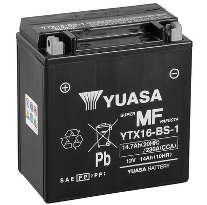 YUASA startovací baterie SUZUKI BOULEVARD 1500 C90 05-11, LT-A 500 F (VINSON AUT. 4X4), F (QUADMASTER), (QUADMASTER) 00-03, LT-F 500 F (VINSON QUADRUN.), F (VINSON), F 98-04, VL 1500 (INTRUDER), 1500 (C) (INTRUDER BLACK TOURING), 125LC (INTRUDER), 1500LC 