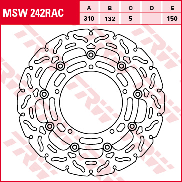 TRW MOTO brzdový kotouč YAMAHA FZ8 800 N, NA ABS, S, SA ABS (FAZER) 10-16, XT 1200 (SUPER TENERE ES), Z (SUPER TENERE ABS), ZE (SUPER TENERE ABS), (SUPER TENERE ABS), (WORLDCROSSER ABS) 10-19, YZF-R1 1000 06-11, YZF-R6 600 04-16 (B0068NPWBU, 78B40860)